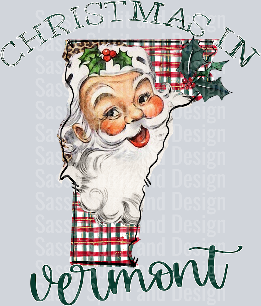 Christmas in State Santa State Set VERMONT