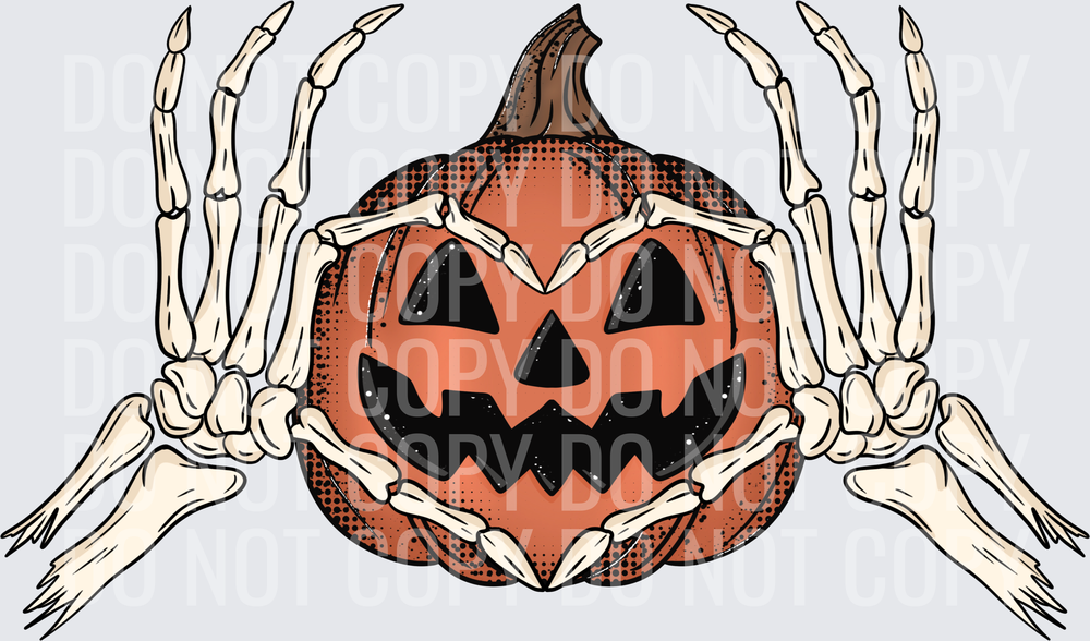 Heart hand pumpkin