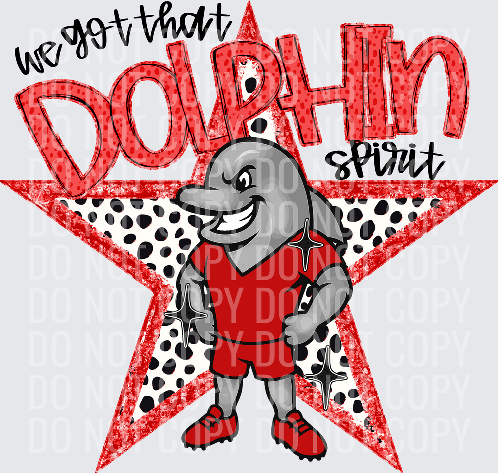 KayndiDesigns 09.26 We Got That Spirit Dolphin Red