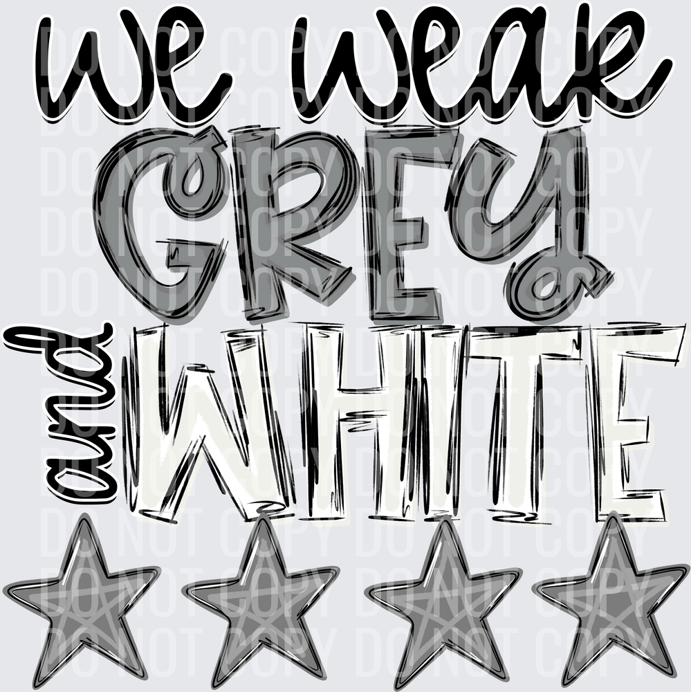 grey and white