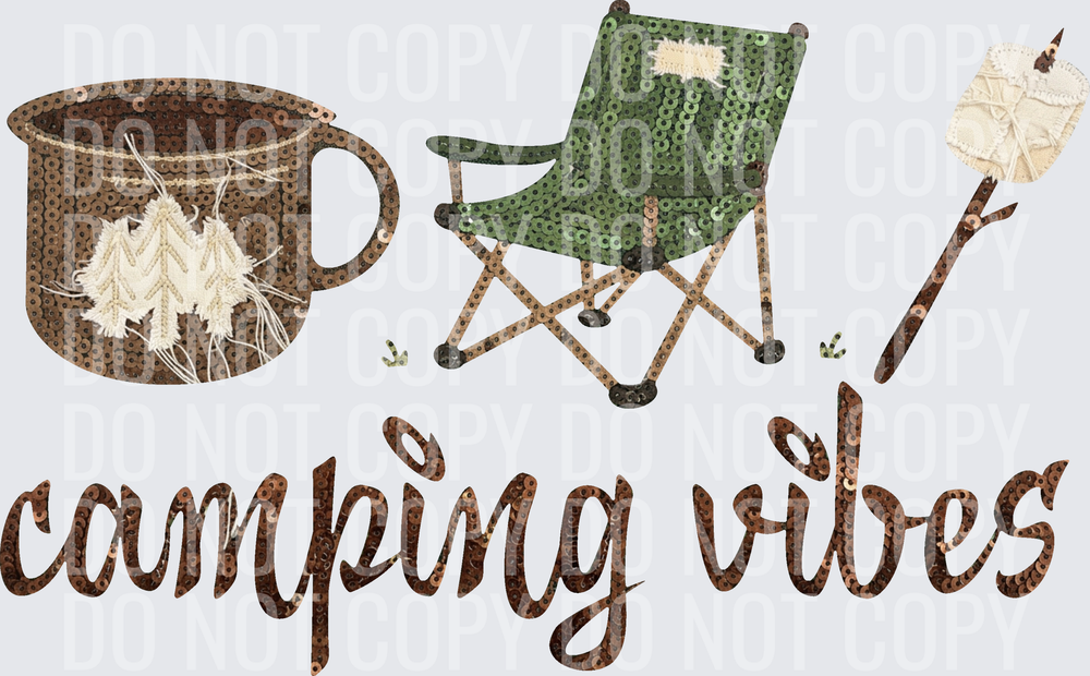 camping vibes sequin hwds