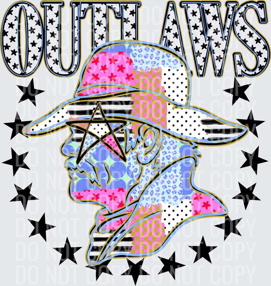 KayndiDesigns 09.26 Patchwork Varisty Stars Outlaws