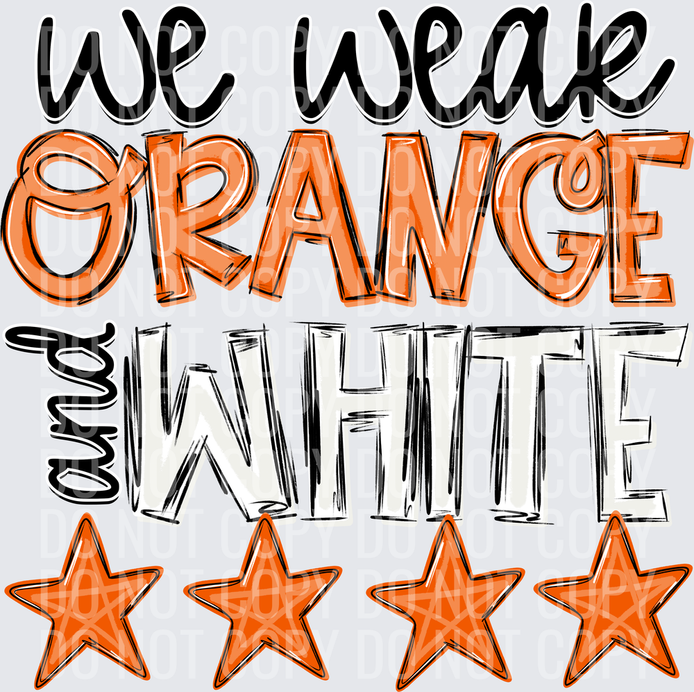 orange and white