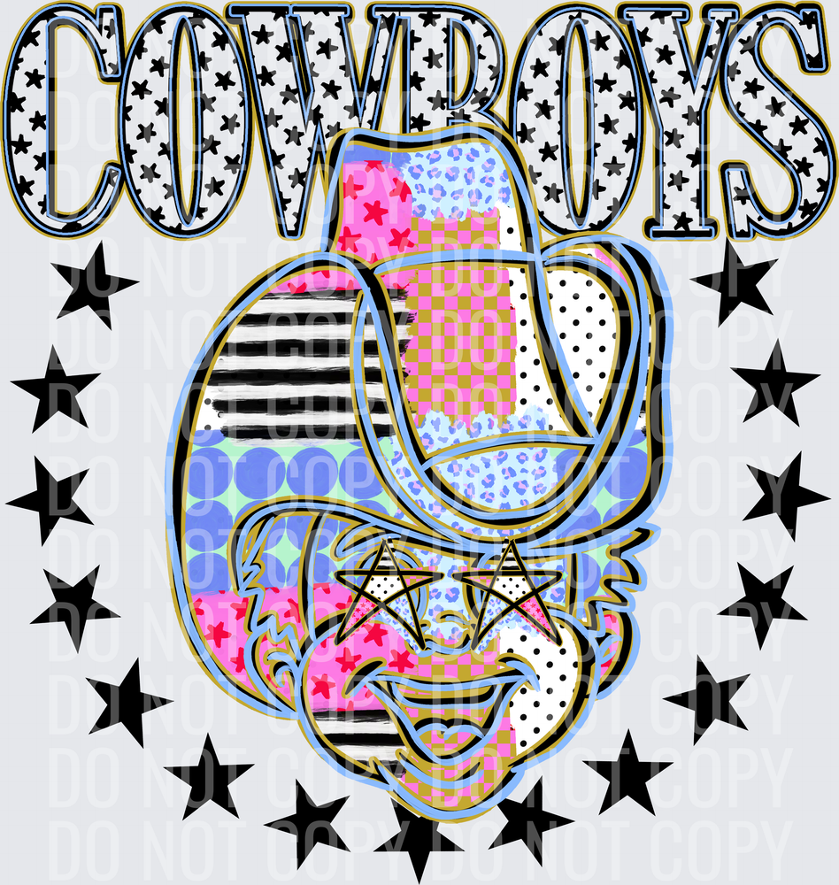 KayndiDesigns 09.26 Patchwork Varisty Stars Cowboys