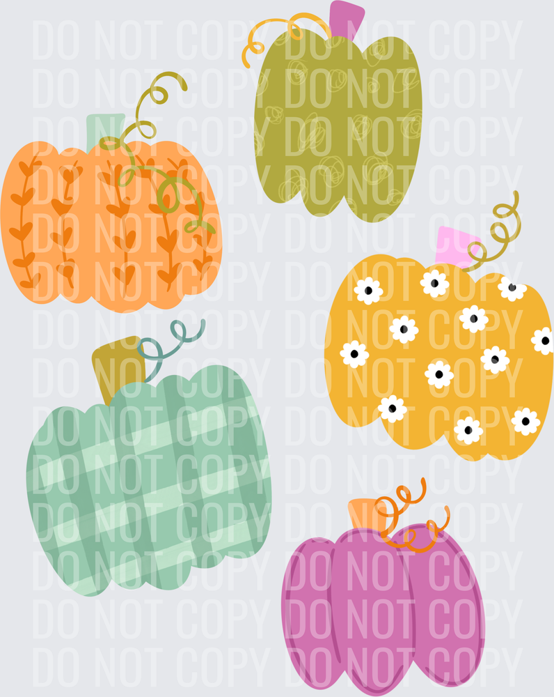 pumpkins plaid dots