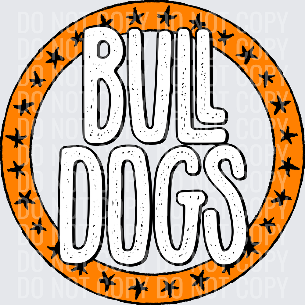 BulldogsStarCircleOrangeBlack