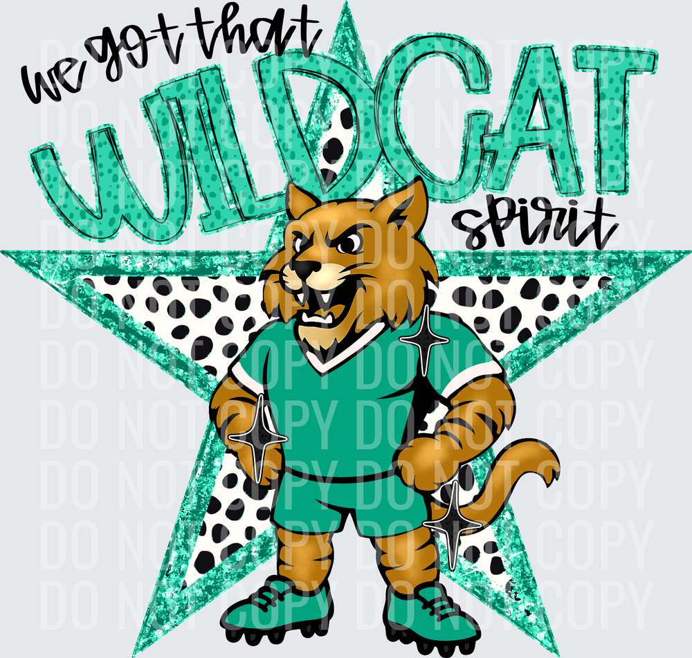 KayndiDesigns 09.26 We Got That Spirit Wildcat Teal