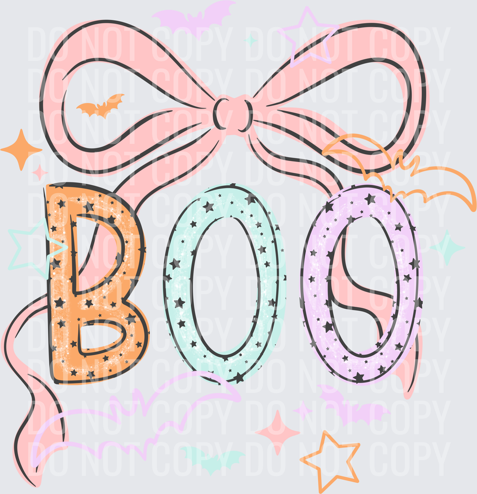 Pastel Boo Bow