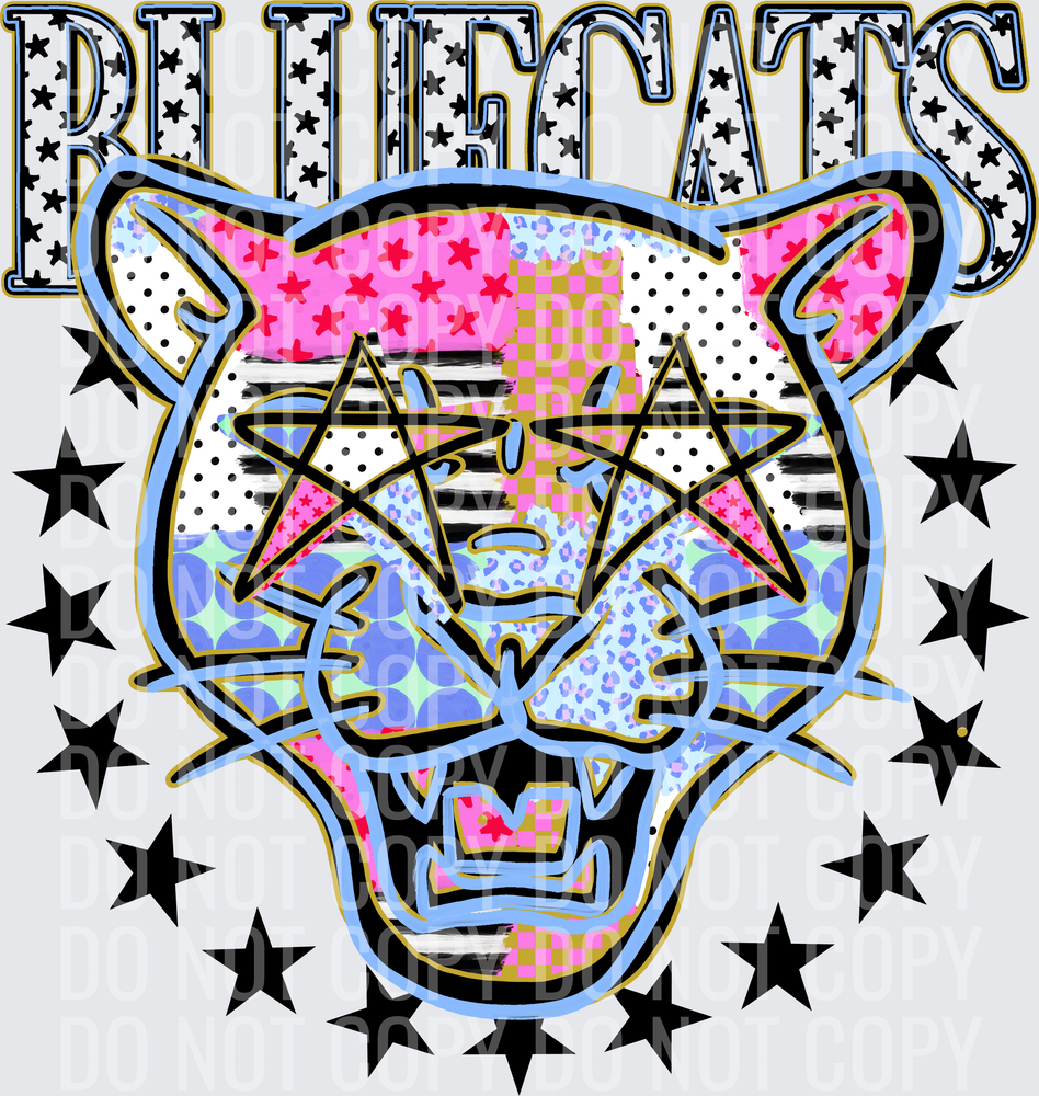 KayndiDesigns 09.26 Patchwork Varisty Stars Bluecats