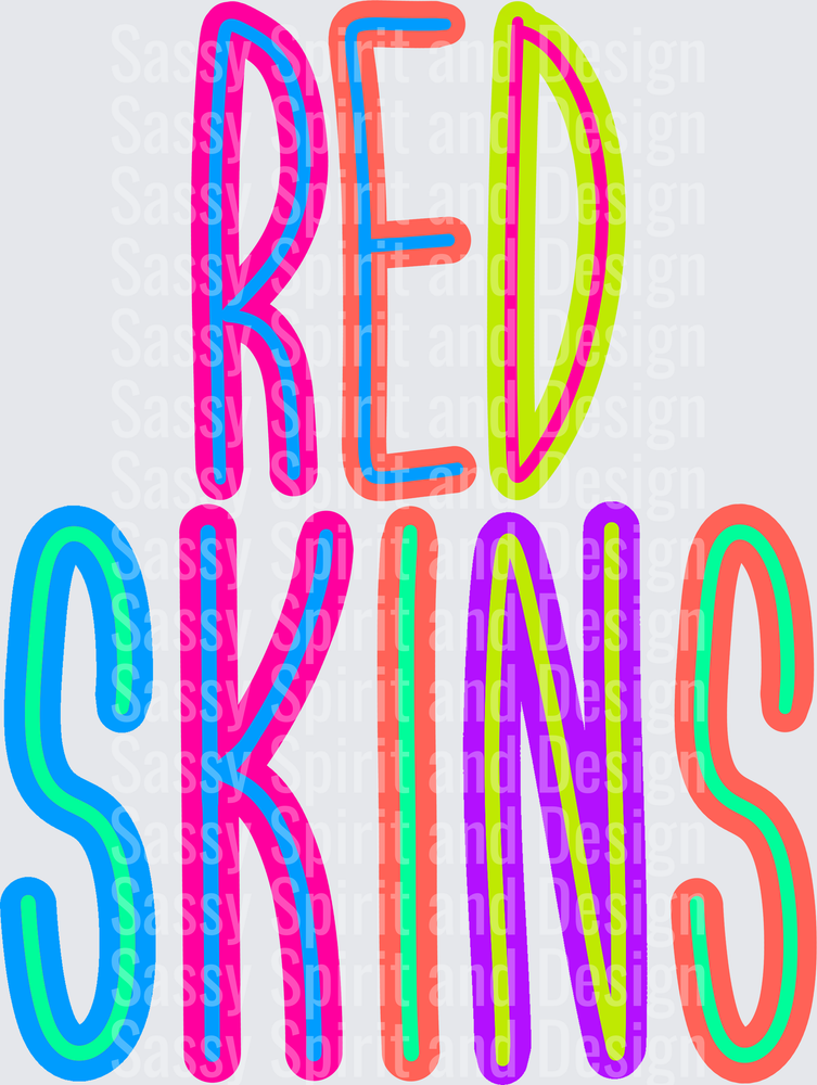Back to School Brights Redskins