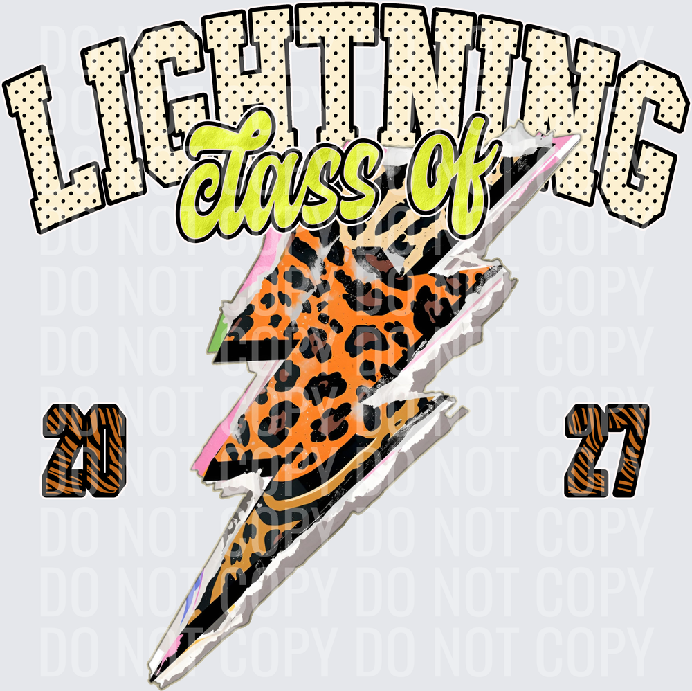 KayndiDesigns 10.26 Class of 2027 Bright Lightning