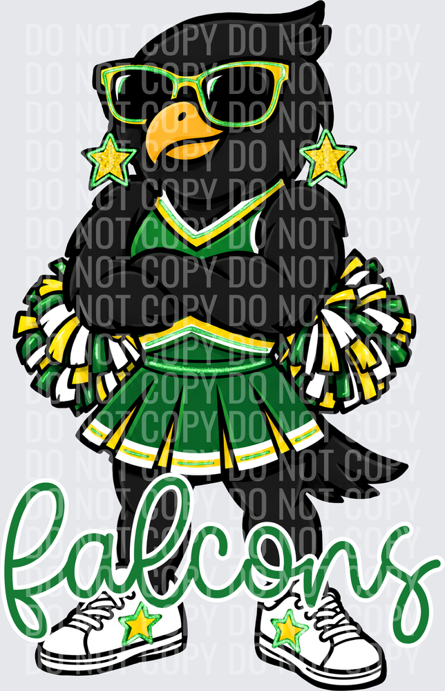Falcons Cheer Green Yellow