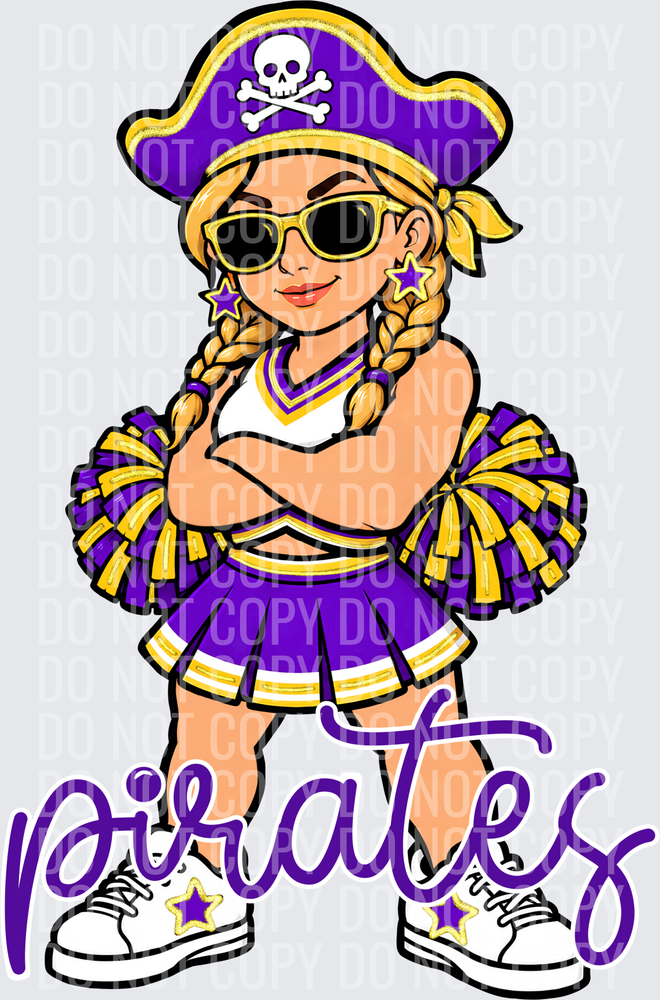 Pirates Cheer Purple Yellow Gold