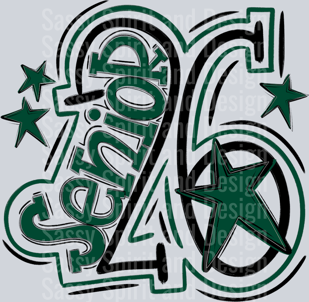 Senior 2026 Black Dk Green