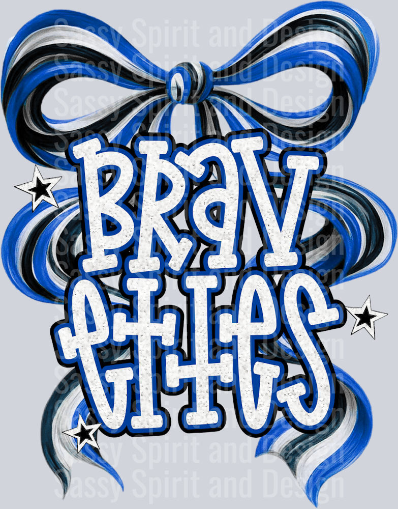 BRAVETTES BLUE BOW GLITTER