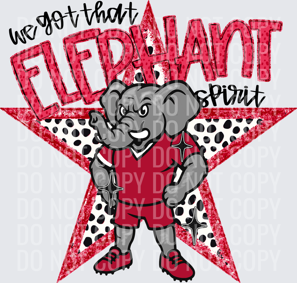 KayndiDesigns 09.26 We Got That Spirit Elephant Crimson
