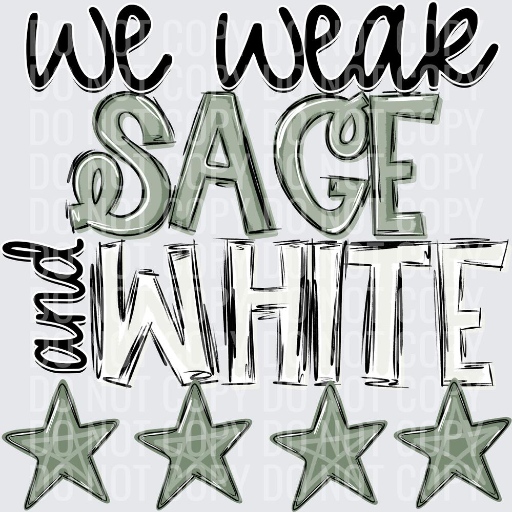 sage and white