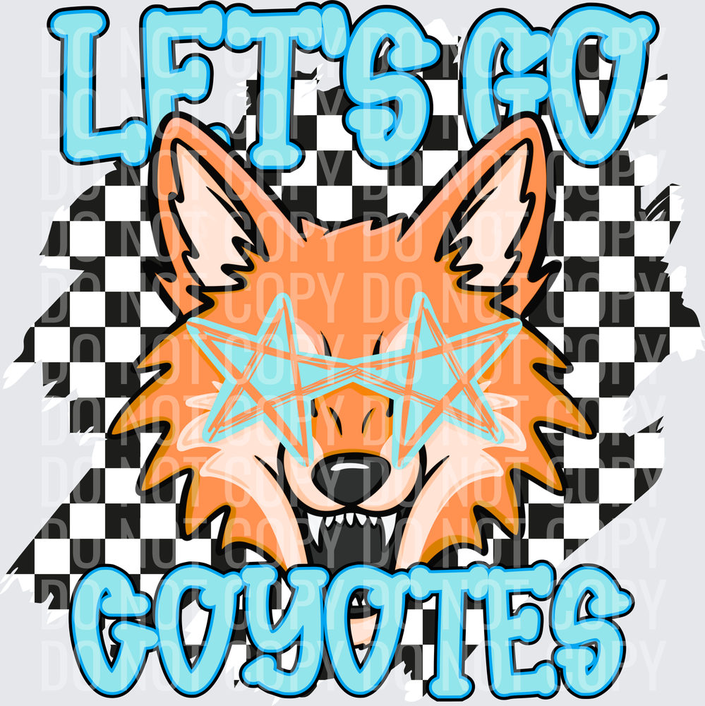 Let’s go coyotes checkered