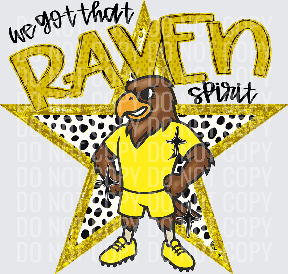KayndiDesigns 09.26 We Got That Spirit Raven Yellow