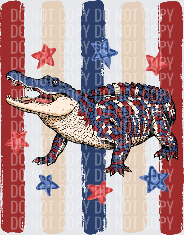 Striped Patriotic Gator BACK