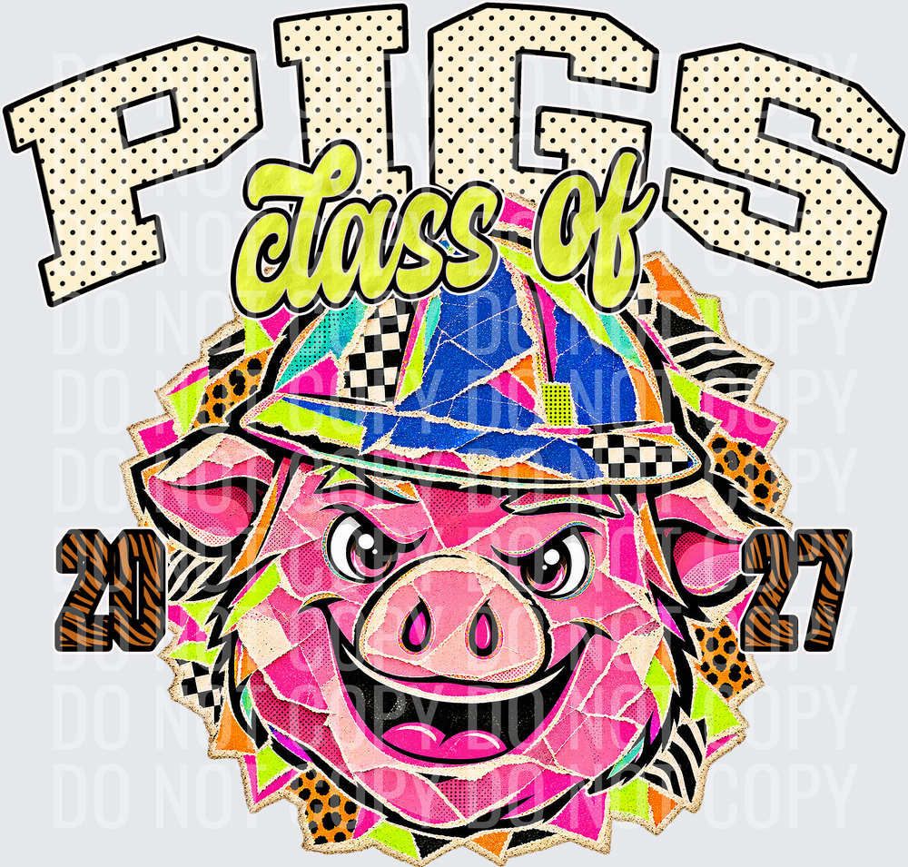 KayndiDesigns 10.26 Class of 2027 Bright Pigs