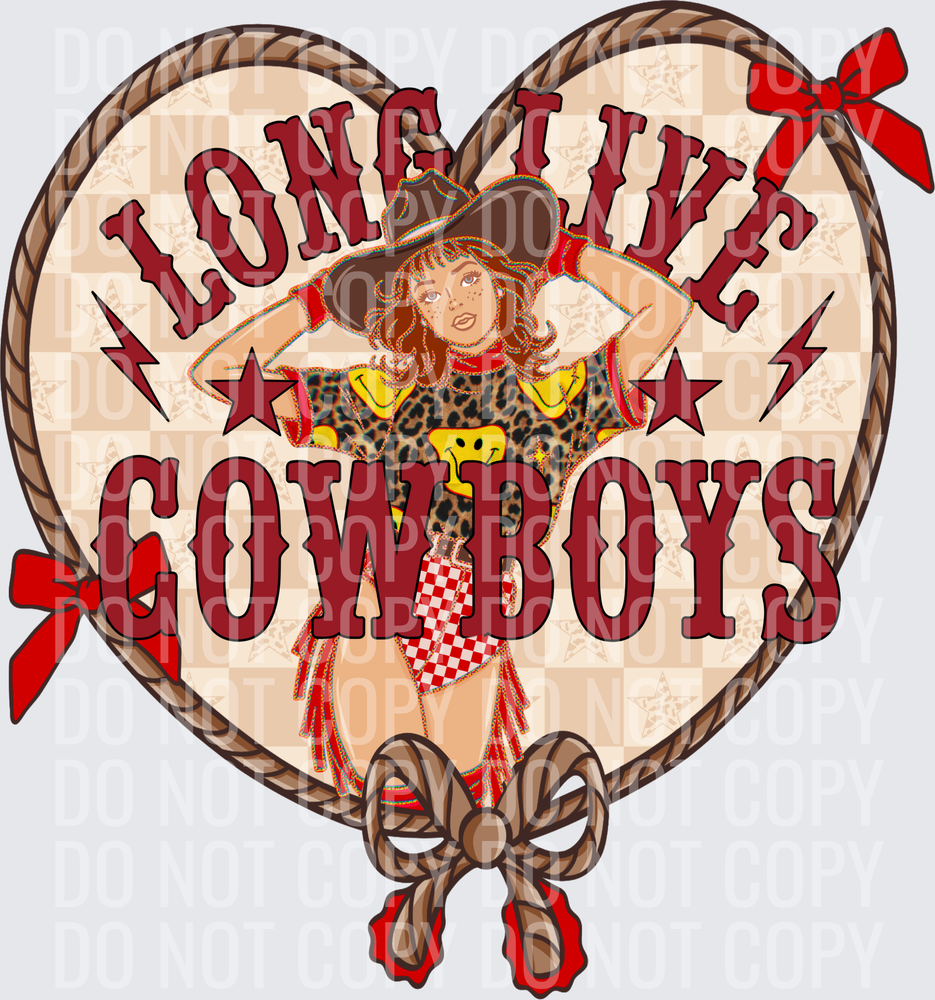 Long live Cowboys heart background