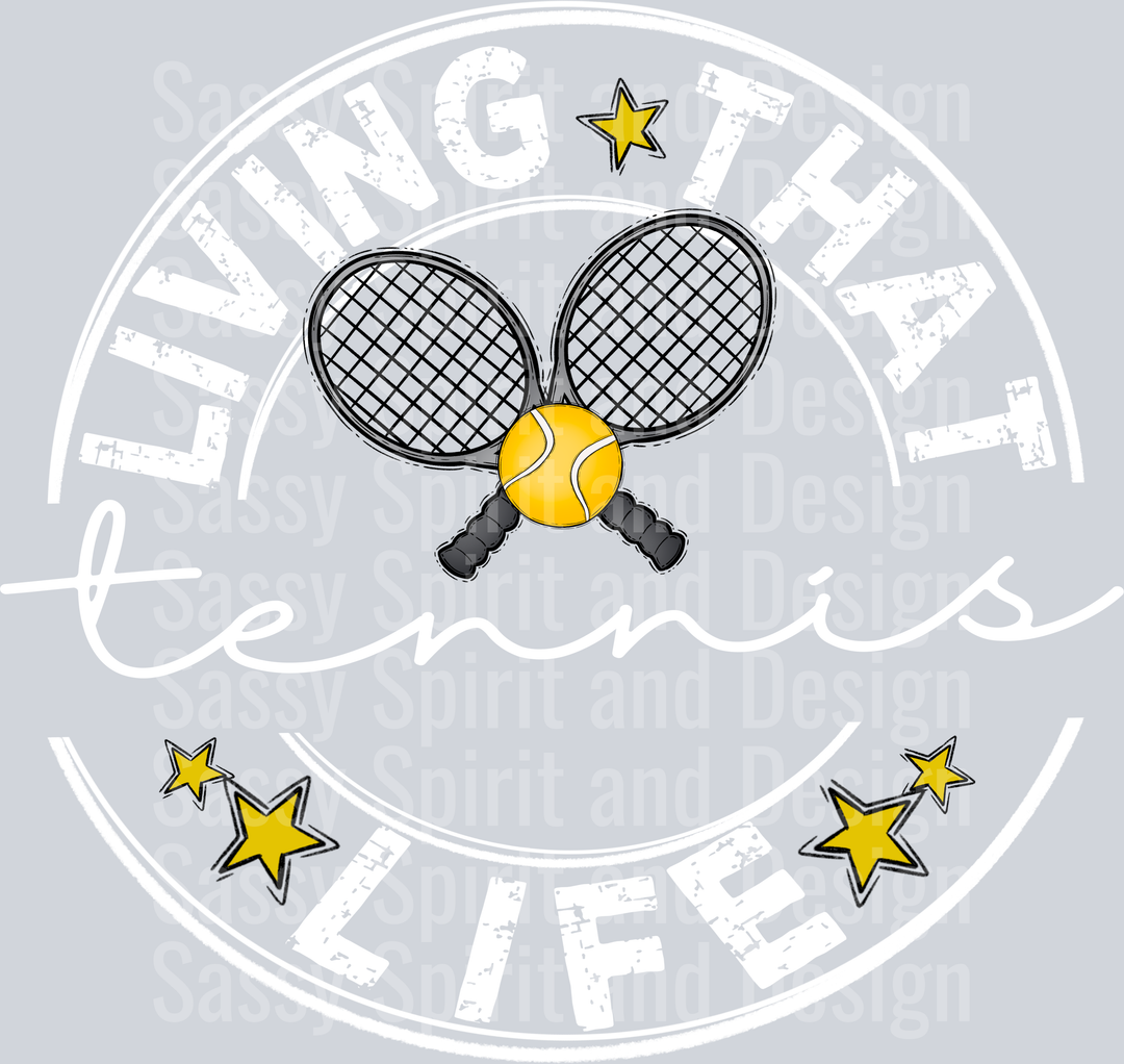 Living That TENNIS BLANK Life WHITE
