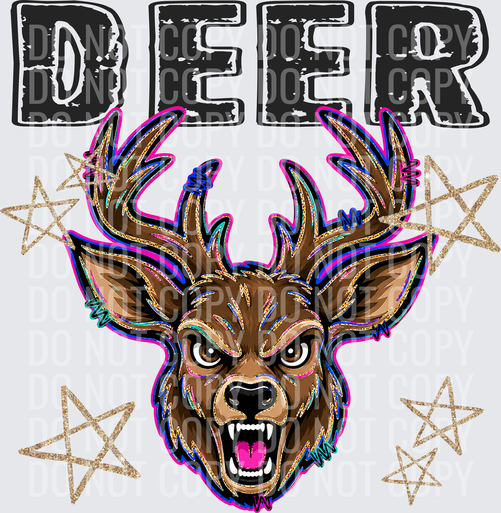 KayndiDesigns 08.26 Grunge Varsity Deer