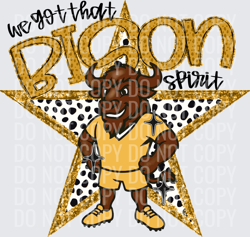 KayndiDesigns 09.26 We Got That Spirit Bison Gold