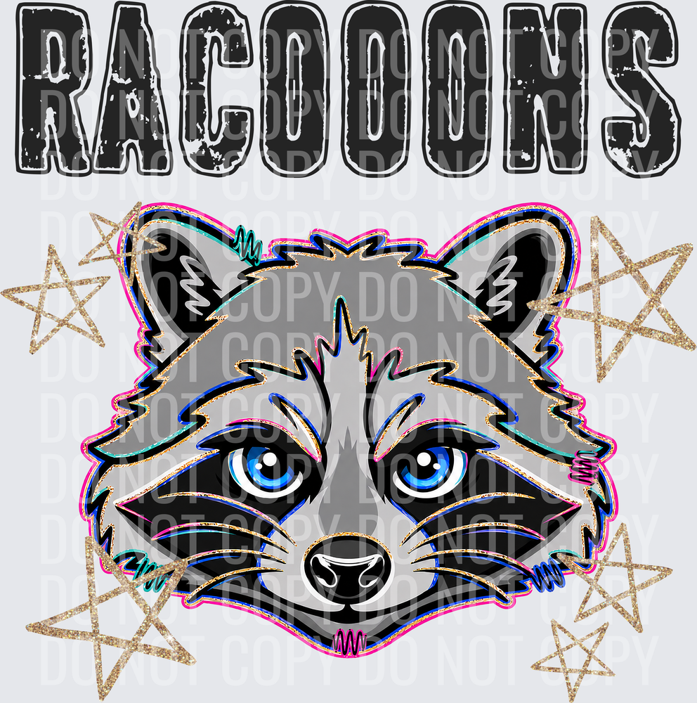 KayndiDesigns 08.26 Grunge Varsity Racooons