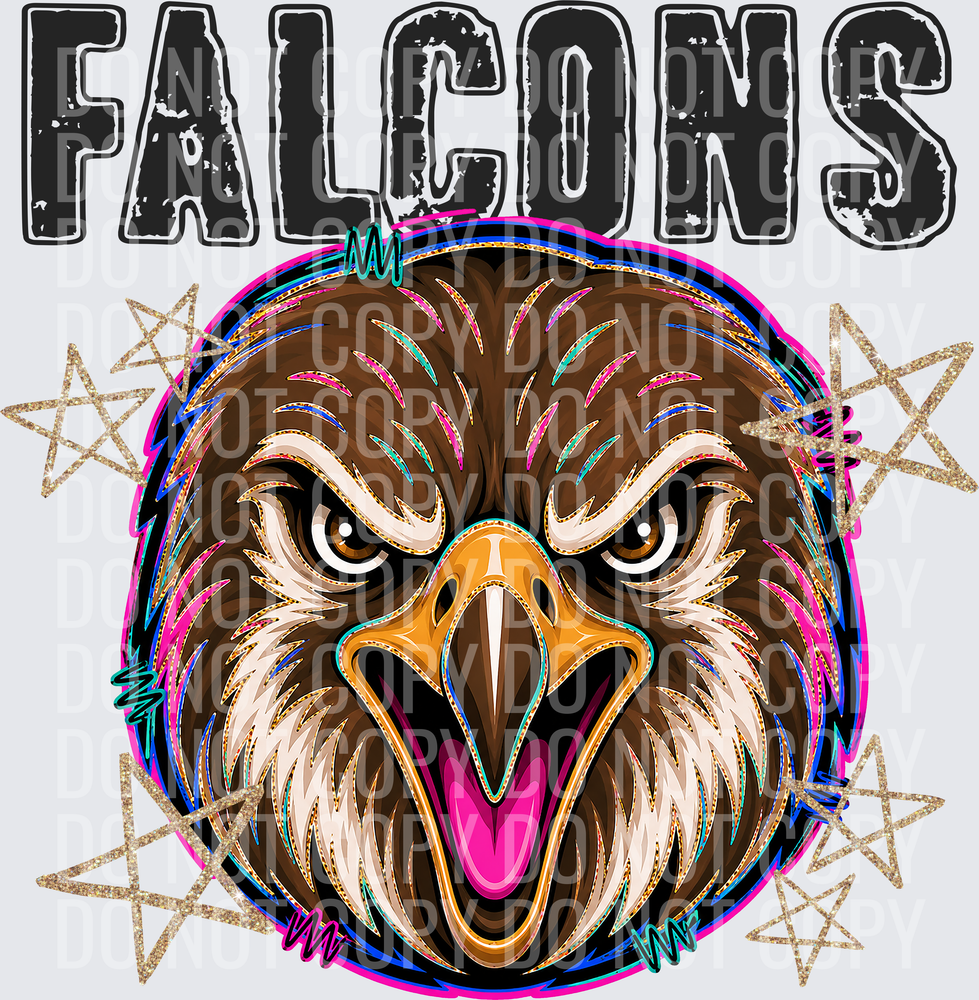 KayndiDesigns 08.26 Grunge Varsity Falcons
