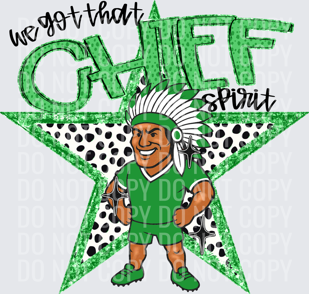 KayndiDesigns 09.26 We Got That Spirit Chief Green