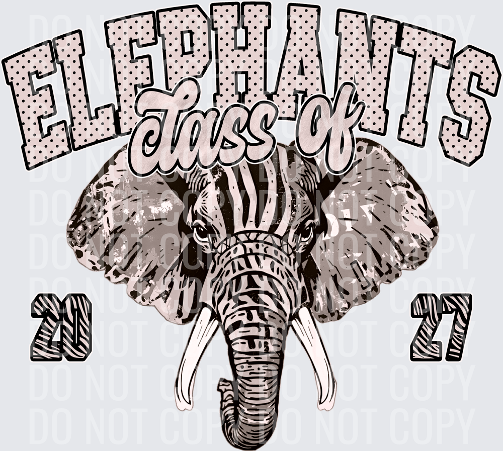 KayndiDesigns 10.26 Class of 2027 Neutral Elephants