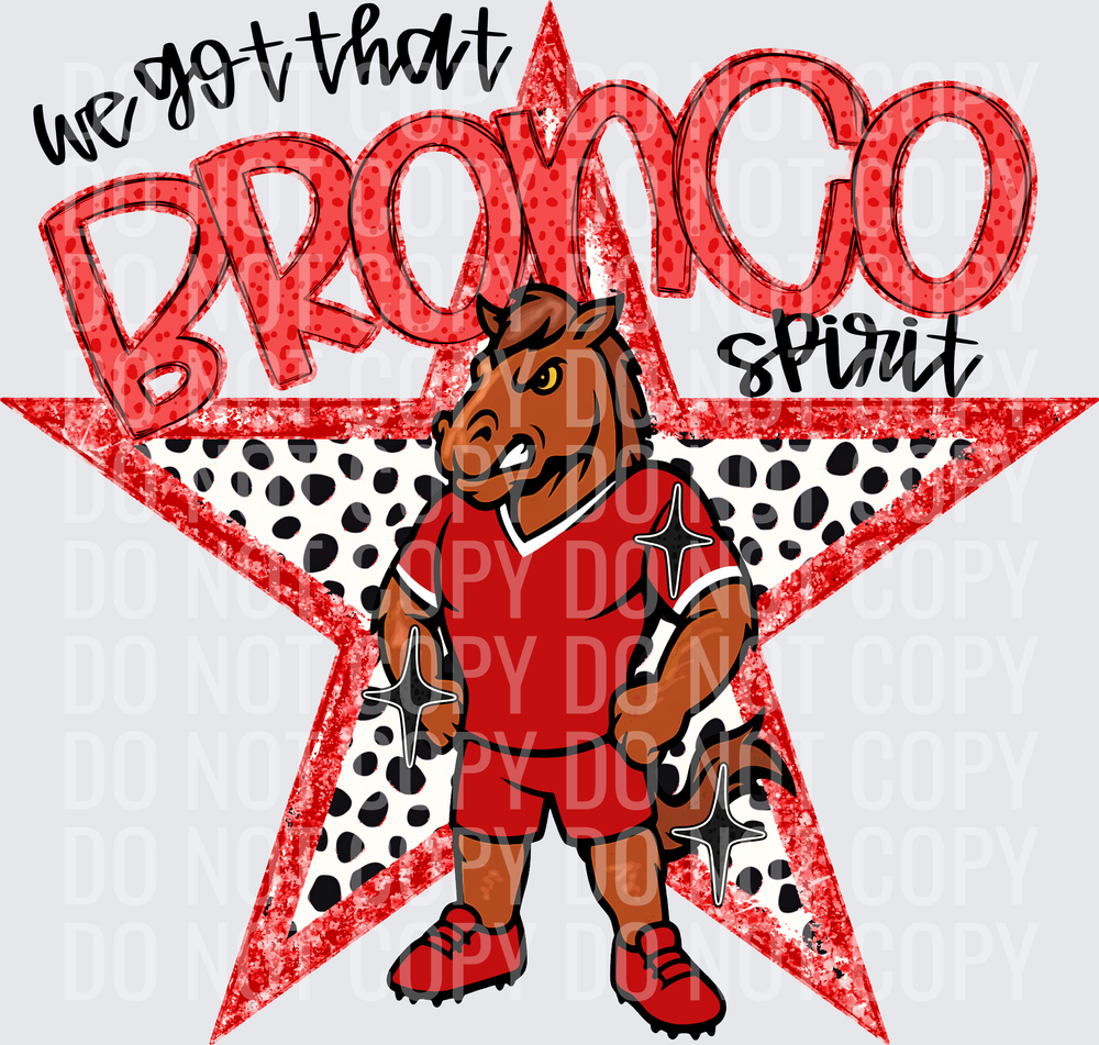 KayndiDesigns 09.26 We Got That Spirit Bronco Red