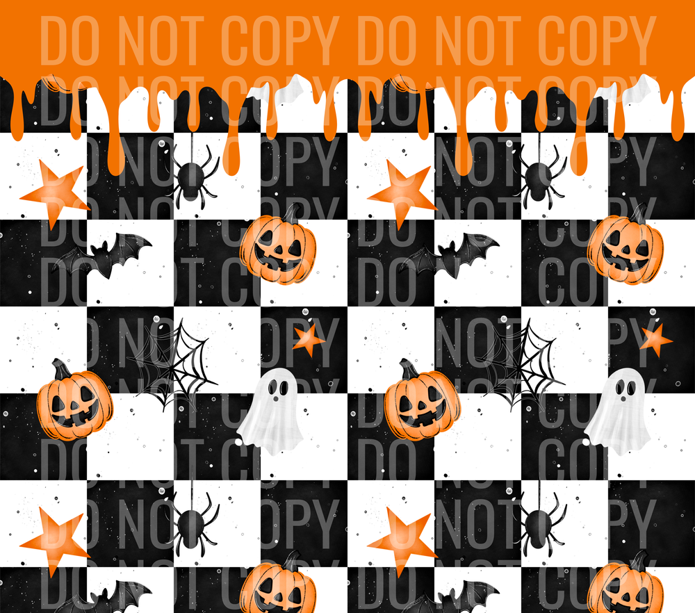 spooky checker wrap