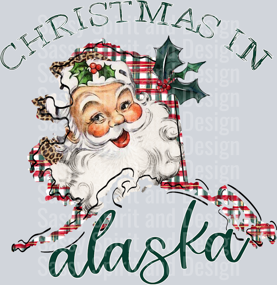 Christmas in State Santa State Set ALASKA