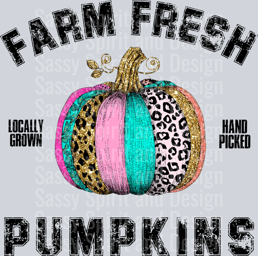 FARM FRESH colorful pumpkins 300dpi