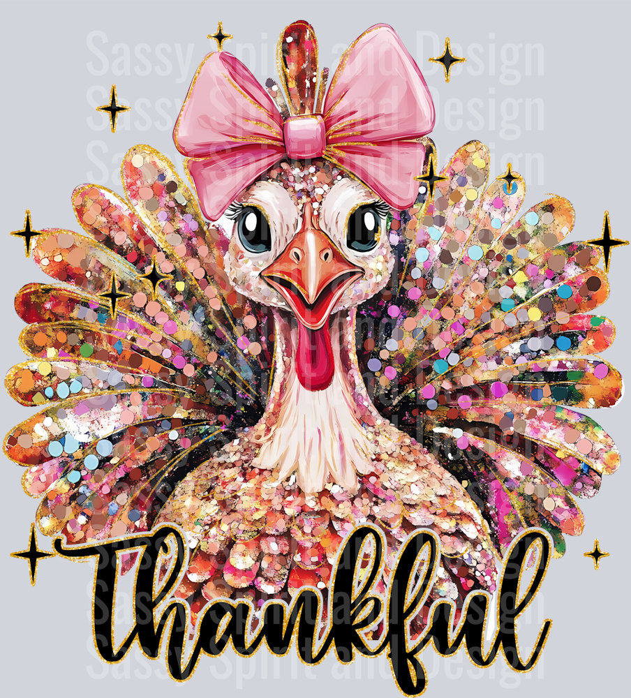THANKFUL GLITTER TURKEY