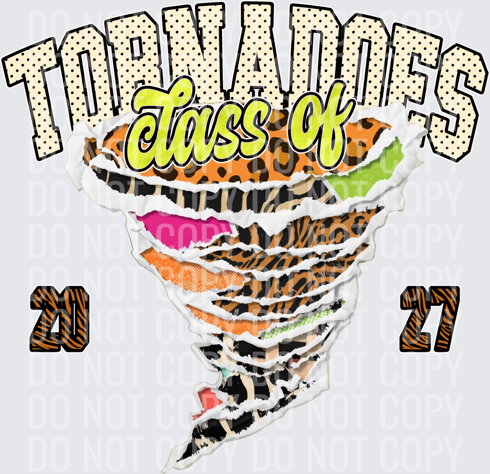 KayndiDesigns 10.26 Class of 2027 Bright Tornadoes