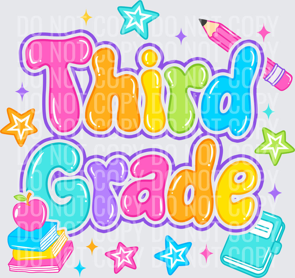 Third Grade Bubble Letters