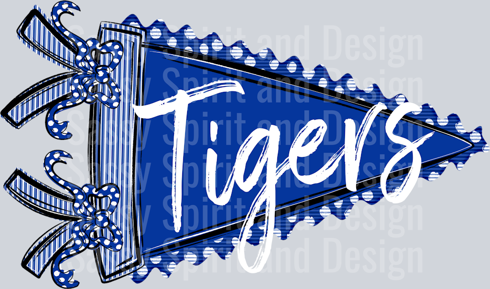 TIGERS BLUE PENNANT SEERSUCKER