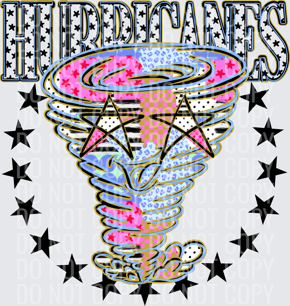 KayndiDesigns 09.26 Patchwork Varisty Stars Hurricanes