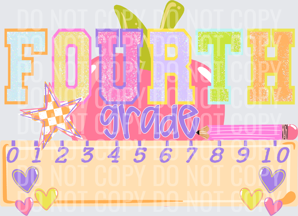 Fourth grade Apple glitter