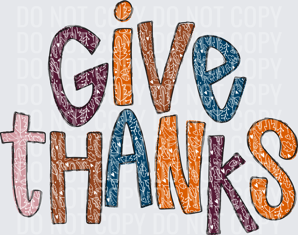 GIVE THANKS LEAVES