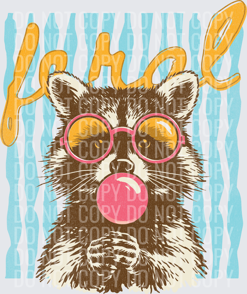 Feral-Raccoon-Preppy-Summer-GirlShirt-Distressed