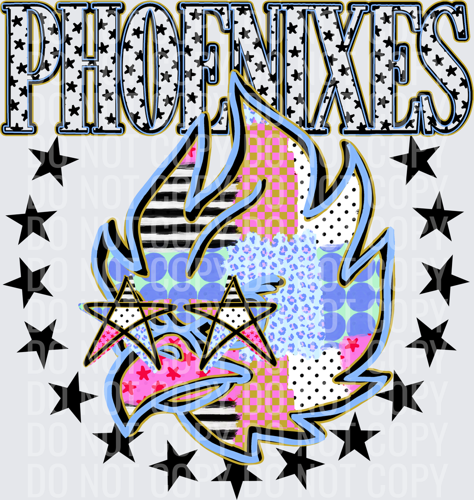 KayndiDesigns 09.26 Patchwork Varisty Stars Phoenixes