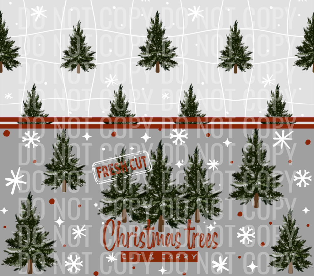 fresh cut trees tumbler wrap