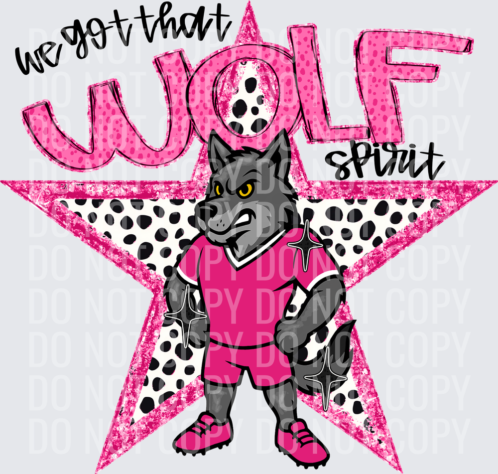 KayndiDesigns 09.26 We Got That Spirit Wolf Pink