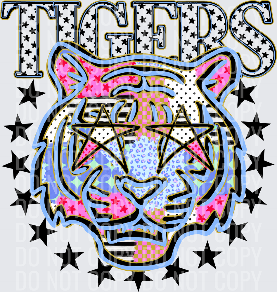 KayndiDesigns 09.26 Patchwork Varisty Stars Tigers