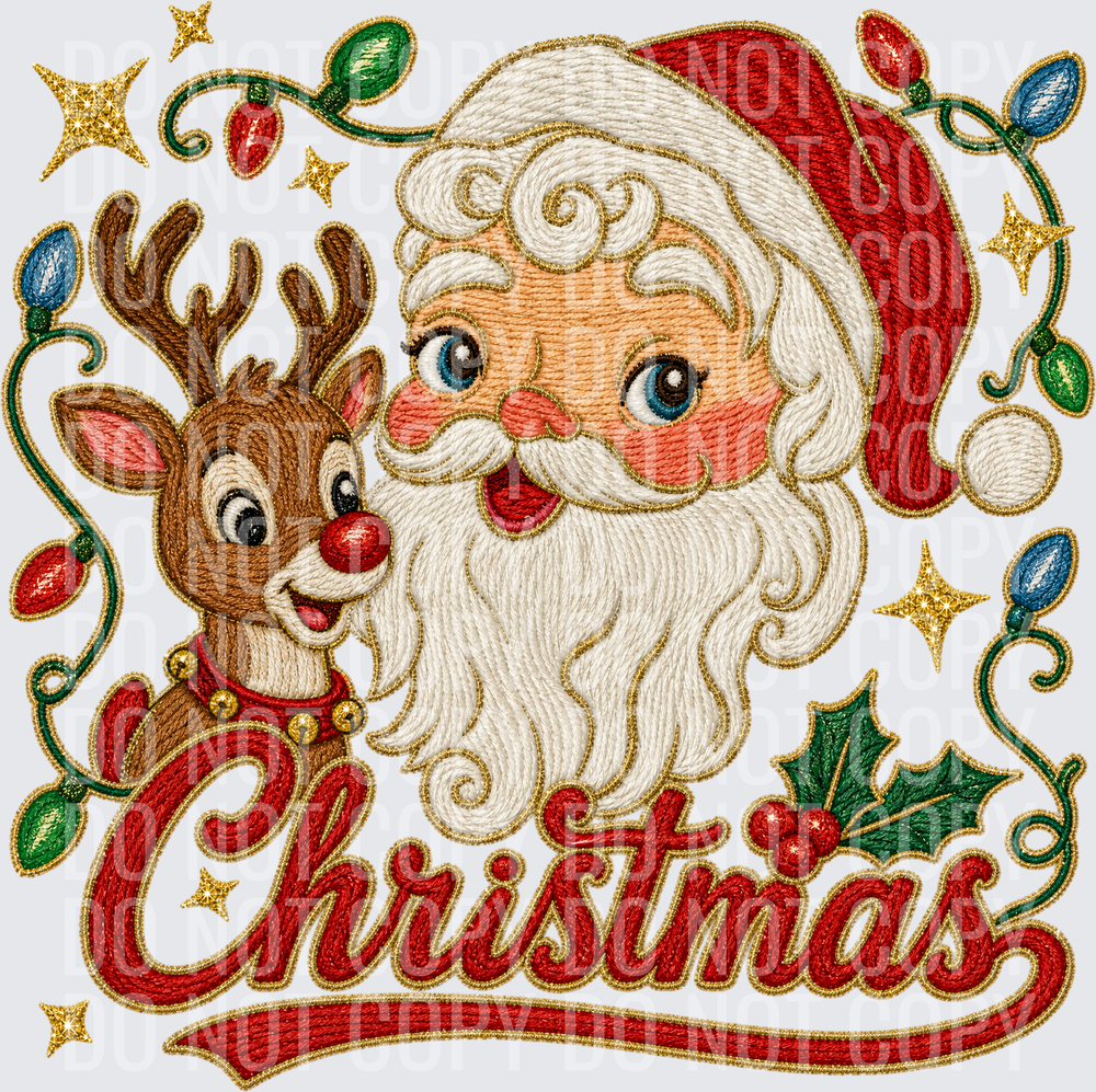 vintage santa rudolph
